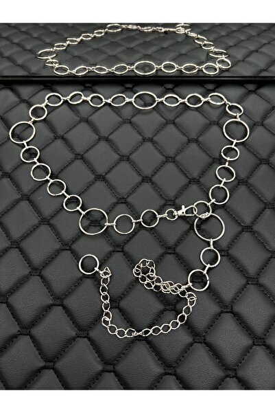 Mynoa Gold Women's Belt with Ring, Waist Chain