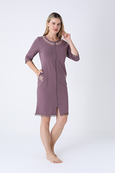 ROMEO LİFE Γυναικείο φόρεμα από βαμβακερό Lycra με φερμουάρ 7485