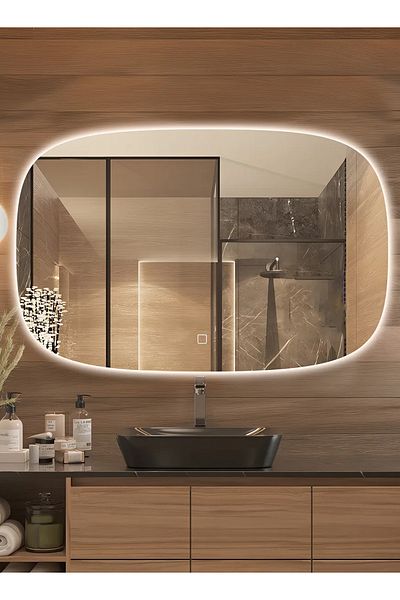 Taimi Elegant Makeup Mirror 80x60cm-beautiful Mirror With 3-levels Of Backlighting For Decoration