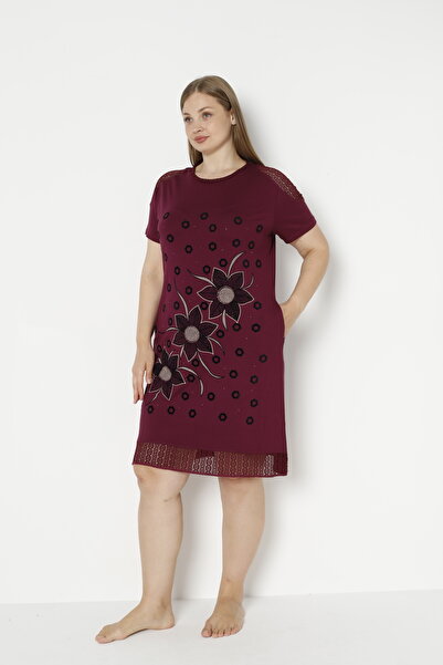 ROMEO LİFE Women's Plus Size Lycra Viscose Fabric Dress 5858