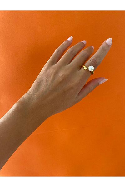 XUPING JEWELRY Xuping Adjustable Pearl Gold Ring