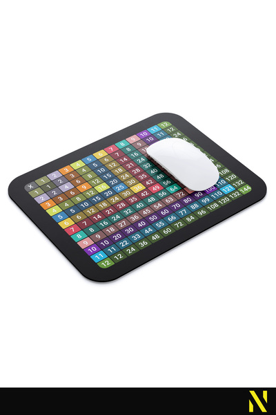 nilizma Tampă de mouse ergonomică cu model pentru tabelul de înmulțire, bază anti-alunecare, pentru uz casnic și la birou.