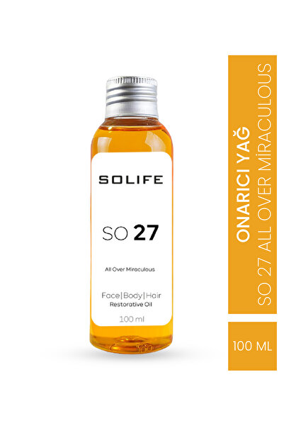 SOLIFE SO 27 All Over Miraculous Yüz Vücud Saç Bakım Yağı 100 ml