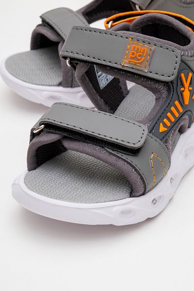 mnpc Boy's Anthracite Lighted Anatomical Lightweight Daily Sandals
