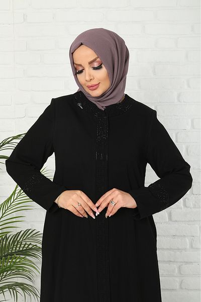 Tuğralı Feroar Black Ferace cu pietre