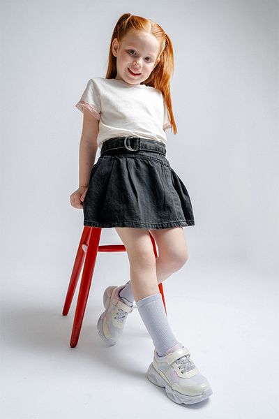 mnpc Girl's White Lighted Sneakers