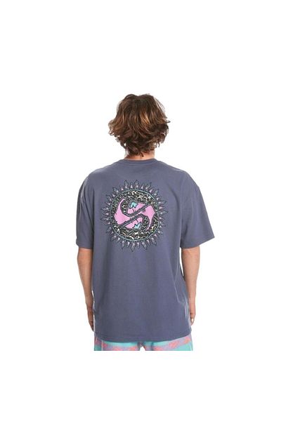 Quiksilver Spin Cycle Ss Eqyzt07653-15429 Ανδρικό μπλε μπλουζάκι