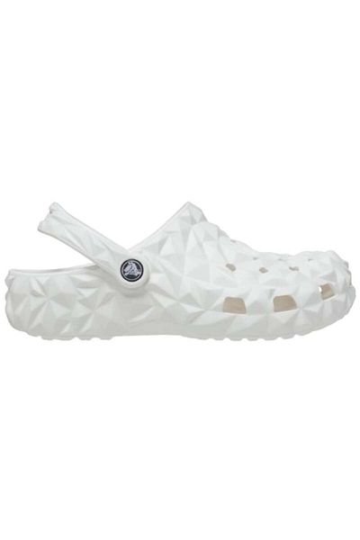 Crocs Classic Geometric Clog 209563-100 Unisex Λευκά Σανδάλια & Παντόφλες