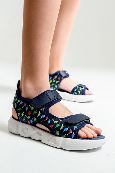 mnpc Boy's Navy Blue Anatomical Sports Sandals