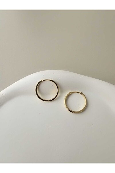 Zivazer Store Kadın Çelik Kararmaz Xuping 14k Altın Renginde Halka Küpe