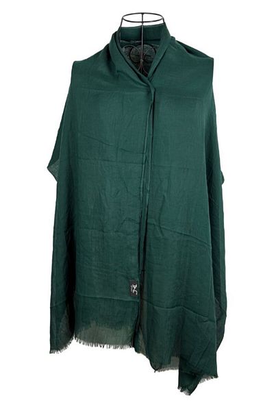 DACSHOP Women's plain scarf 25VM, forest green 180 x 95 cm