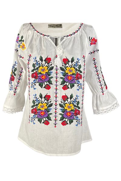 rody's forever Bluza tip ie dama R46, alb/mov