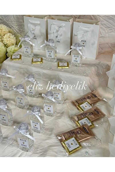 eliz 15 Adet çikolata kahve kolonya çanta set söz nişan kına nikah