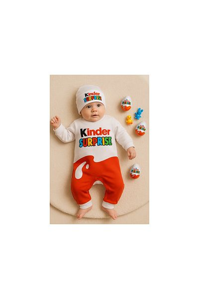 Murat Baby Kinder Surprise Jumpsuit Beanie Set