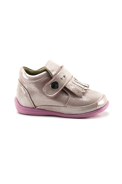 mnpc Powder Glitter Leather First Step Boots with Orthopedic Support for Girls