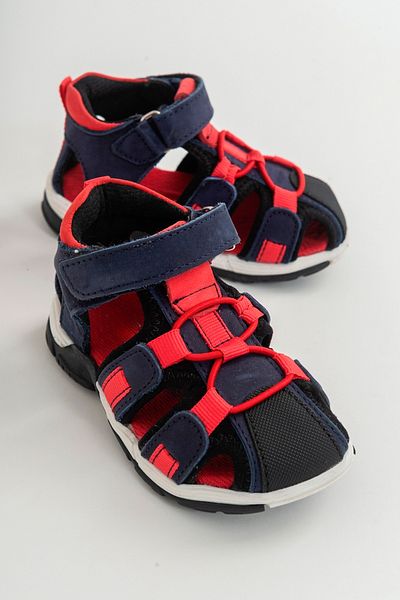 mnpc Unisex Kids Navy Blue Leather Orthopedic Outdoor Kids Sandals