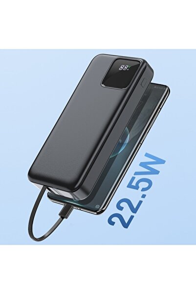 Zoli 20.000 Mah Powerbank Pd 22.5W Hızlı Şarj Dahili Type-c ve Lightning Kablolu Quick Charge 3.0