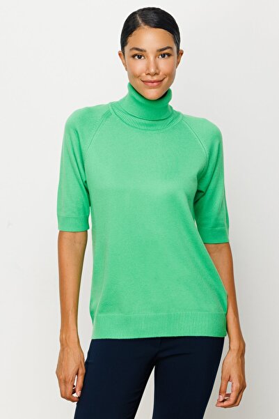 Ekol On Balıkçı Yaka Kısa Kol Triko Kazak