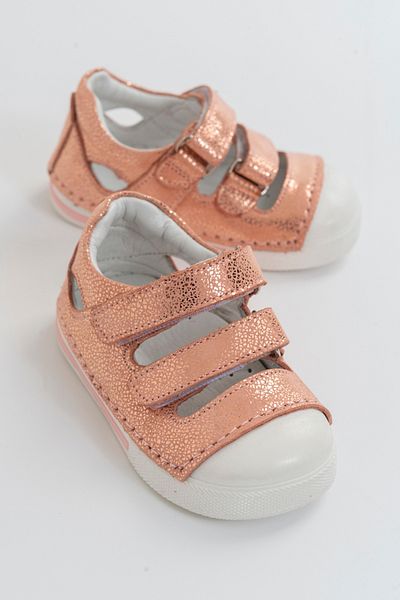 mnpc Unisex Children's Powder Leather First Step Shoes with Orthopedic Support