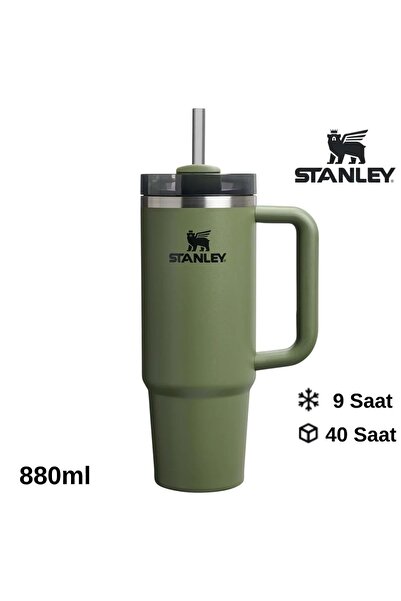 Stanley Quencher H2.O FlowState™ Tumbler Pipetli Termos 0.8L Pipetli Matara HAKİ