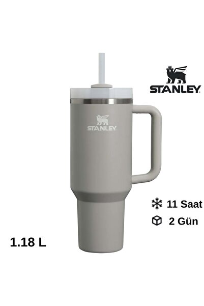 Stanley كوينشر H2.O فلو ستيت ™   ترمس مع مصاصة 1.18 لتر زجاجة مياه مع مصاصة رمادي