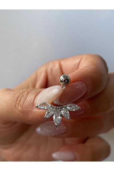 kurukafagift Steel Silver Color Iritasli Belly Piercing