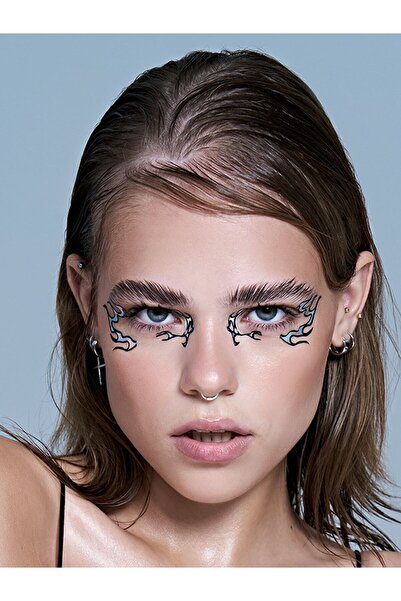 FACEGODDES Ytaşlı Yüz Stickerı Yapışkanlı Göz Makyaj Aksesuarı Yüz Taşı Vücut...