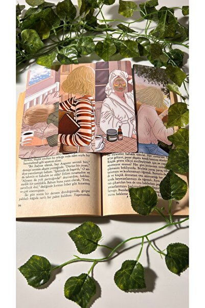 Handeto Kraft 4 bucăți semne de carte din PVC cu structură strălucitoare și dură - Semn de carte cu păr scurt