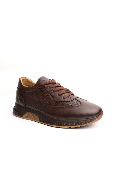 Greyybull Shoes καφέ καλοκαιρινό διάτρητο ελαφρύ δέρμα ανδρικά αθλητικά - ανδρικά αθλητικά παπούτσια