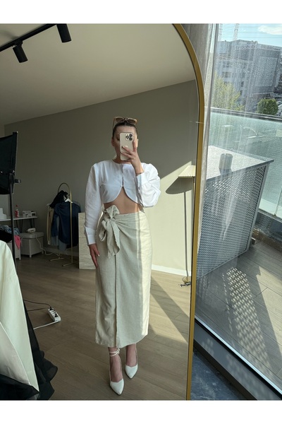 Bisou Bağlamalı etek görünümlü pantolon