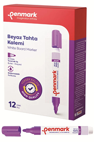 penmark Beyaz Tahta Kalemi Kırmızı Mor