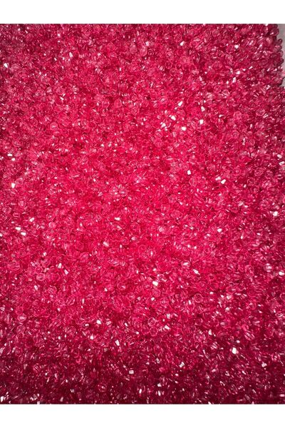 e tuhafiye 50 GRAM Mărgele de bijuterii din cristal fucsia transparent