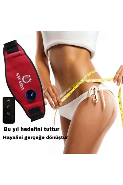 SWARO Ems Sıkılaşma Cihazı,masaj Egzersiz Kemeri Titreşimli Yardımcı Göbek Eritme Cihazı