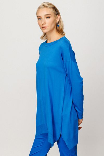 Ekol Ten Crew Neck Casual Curved Knitwear Tunic