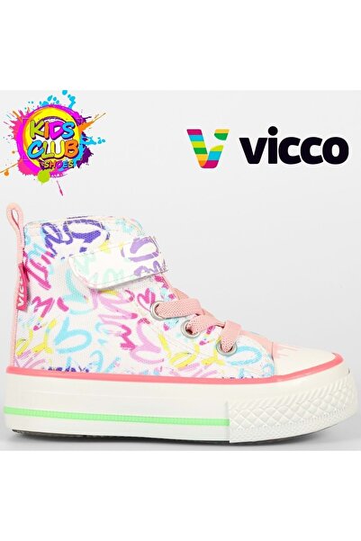 Vicco Pantofi sport ortopedici pentru copii Ada Konvers ALB-ROZ