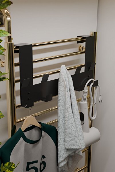 risingmaber Siyah Havlupan Askısı Banyo Petek Askısı ve Havlu Askılığı, Banyo...