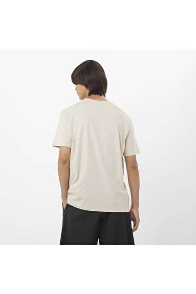 Salomon Logo Tee Men T-Shirt Lc2522 Men's T-Shirt Beige