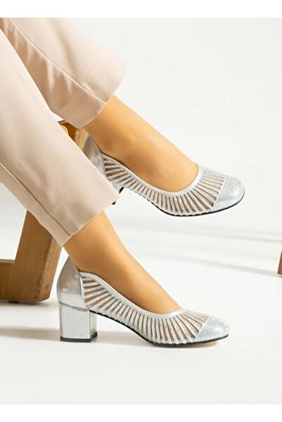 KOCAMANLAR Feles Laser Detailed Stone Γυναικεία Κλασικά Παπούτσια με τακούνι ...