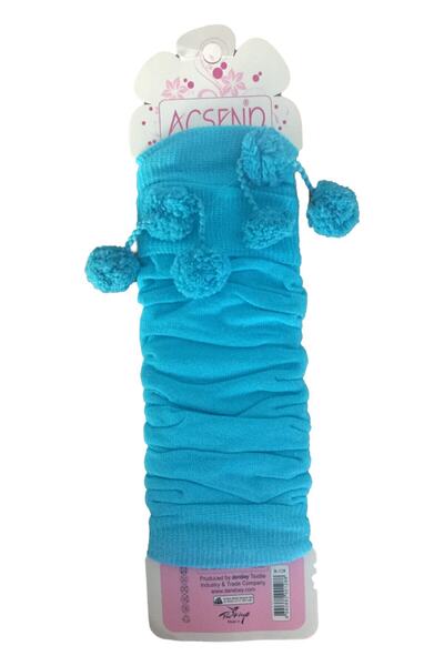 Genel Markalar Ponponlu Tozluk Kadın Penye Dizlik Çorap Bot Çorabı