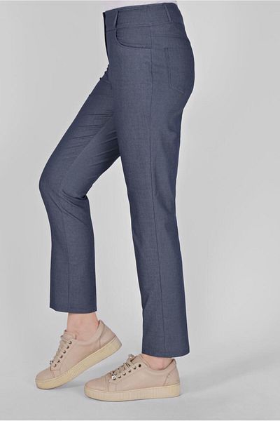 TRENDTESETTÜR Women's Navy Blue Skinny Trousers 70090