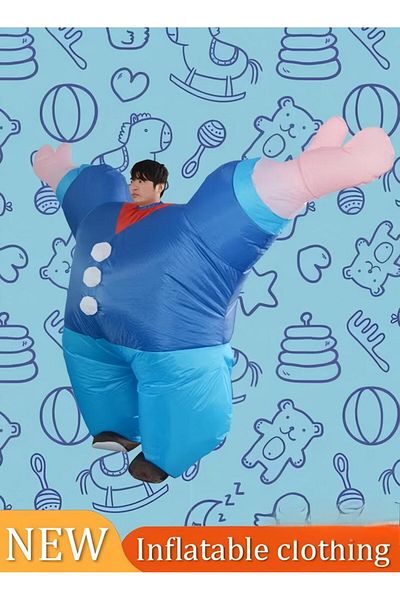 Generic Sailor Role Play Inflatable Costume, Seaman Funny Performance Costume, With Air Pump