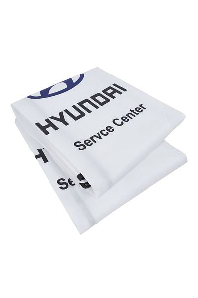 Hyundai Car Seat Covers 2pcs – Dust & Dirt Protection For Service Center & Daily Use White