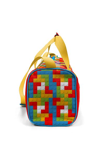 Coral High Color Block Patterned Sports Bag 27522