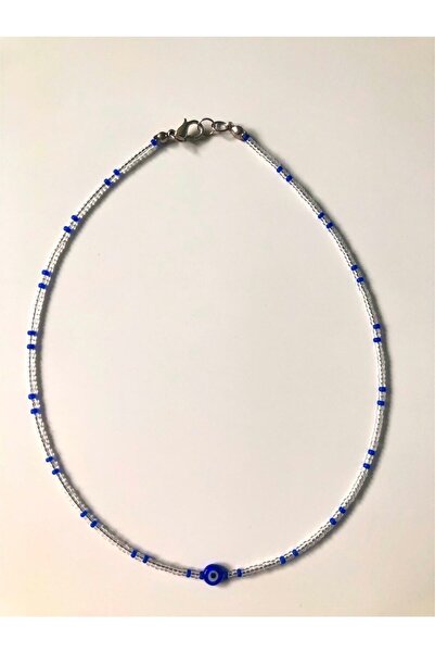 Handmade Minimal Şeffaf Nazar Kolye