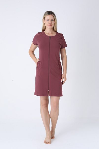 ROMEO LİFE Women's Cotton Lycra Zippered Dress 7486