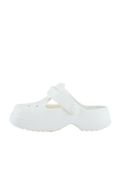 Crocs صندل ماري جين كلاسيكي للأطفال باللون الأبيض (210615-0WV)