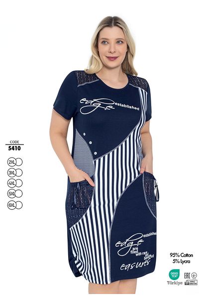 ROMEO LİFE Rochie de damă din lycra din bumbac mărime mare 5410