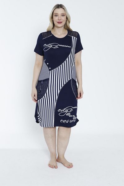 ROMEO LİFE Rochie de damă din lycra din bumbac mărime mare 5410