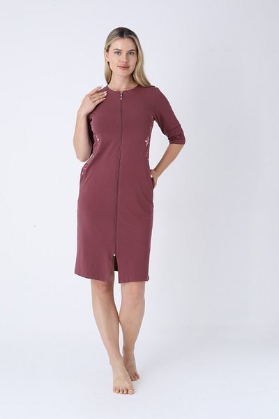 ROMEO LİFE Women's Cotton Lycra Zippered Dress 7466