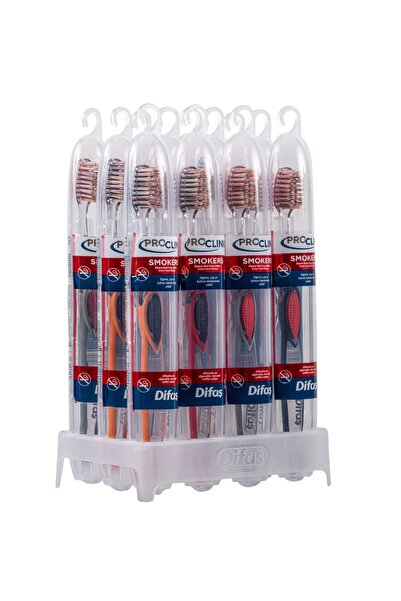 Difaş DİFAŞ PRO CLİNİC SMOKERS SİGARA, ÇAY, KAHVE LEKELERİNDE ETKİLİ EKSTRA SERT DİŞ FIRÇASI